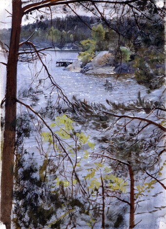 Anders Zorn (1860–1920), Die Kirchenbucht bei Lidingö, 1883, Zornmuseet, Mora © Zornmuseet, Mora Anders Zorn (1860–1920), Die Kirchenbucht bei Lidingö, 1883, Zornmuseet, Mora © Zornmuseet, Mora