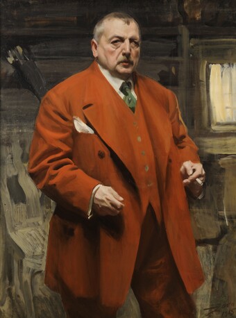 Anders Zorn (1860–1920), Selbstporträt in Rot, 1915, Zornmuseet, Mora © Zornmuseet, Mora Anders Zorn (1860–1920), Selbstporträt in Rot, 1915, Zornmuseet, Mora © Zornmuseet, Mora