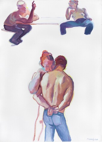 Maria Lassnig (1919–2014), Zärtlichkeit, 2006, Maria Lassnig Stiftung © Maria Lassnig Stiftung / VG Bild-Kunst, Bonn 2026, Foto: Sandro E. E. Zanzinger