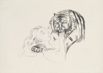 Edvard Munch (1863–1944), Der Tiger, 1909, Aus der Serie: Alpha und Omega, Hamburger Kunsthalle, Kupferstichkabinett © Hamburger Kunsthalle / bpk, Foto: Christoph Irrgang
