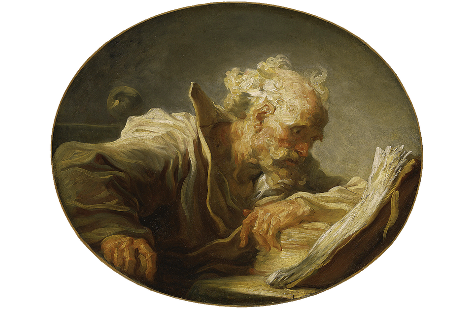 Jean-Honoré Fragonard (1732 - 1806) Der Philosoph, um 1764 Öl auf Leinwand 59 cm x 72,2 cm © Hamburger Kunsthalle / bpk Foto: Elke Walford