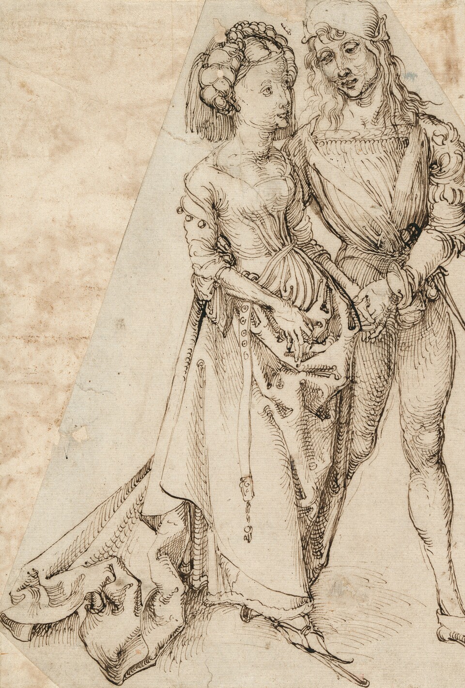 Albrecht Dürer (1471 - 1528), Das Liebespaar, um 1492-94, © Hamburger Kunsthalle / bpk  Foto: Christoph Irrgang