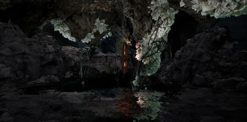 Jakob Kudsk Steensen (*1987), The Ephemeral Lake, 2024, Live-Simulation (Still), Commissioned by Hamburger Kunsthalle © Courtesy the artist Jakob Kudsk Steensen (*1987), The Ephemeral Lake, 2024, Live-Simulation (Still), Commissioned by Hamburger Kunsthalle © Courtesy the artist