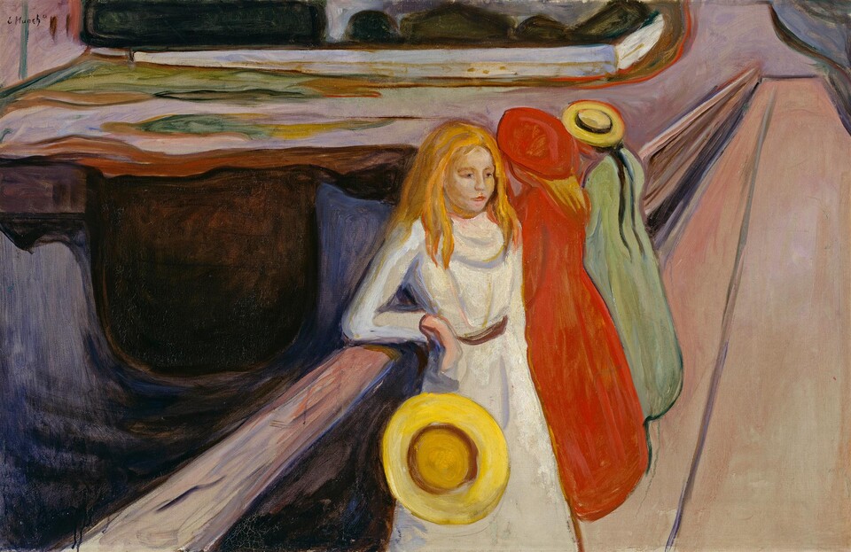 Edvard Munch, Mädchen auf der Brücke, 1901, © Hamburger Kunsthalle, Foto: Elke Walford Edvard Munch, Mädchen auf der Brücke, 1901, © Hamburger Kunsthalle, Foto: Elke Walford