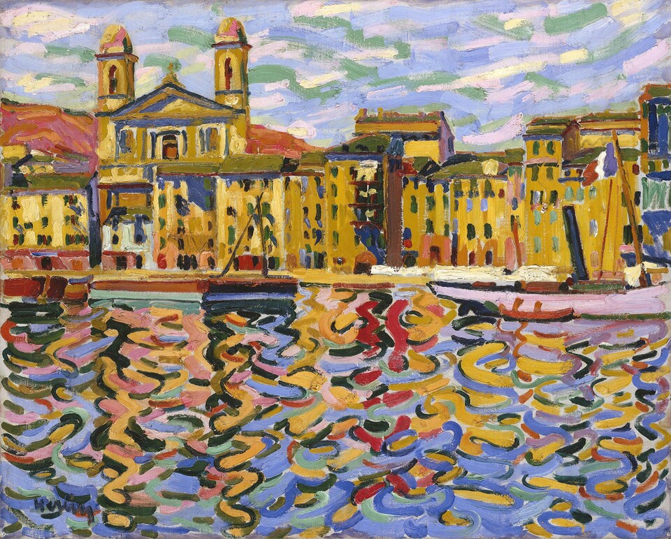 Auguste Herbin (1882 - 1960) Der Hafen von Bastia, 1907 Öl auf Leinwand 65 cm x 81 cm Hamburger Kunsthalle Hamburger Kunsthalle / bpk © VG Bild-Kunst, Bonn 2025 Foto: Elke Walford