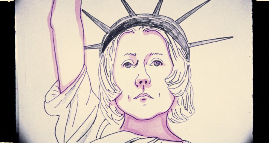 Still aus: Maria Lassnig, Selfportrait, 1971, 4 min, 49 m, 16 mm (Farbe, Ton, englische OF), Hamburger Kunsthalle, Foto: Courtesy sixpackfilm