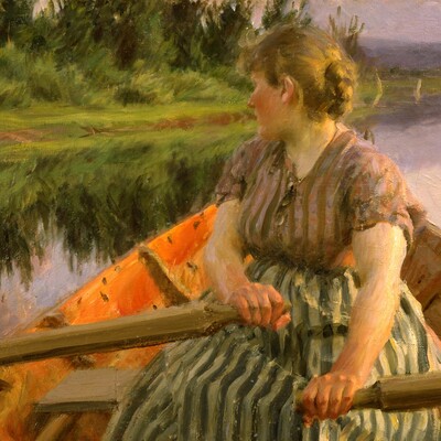 Anders Zorn (1860–1920), Mitternacht, 1891, Öl auf Leinwand, 69 x 103 cm, Zornmuseet, Mora © Zornmuseet, Mora